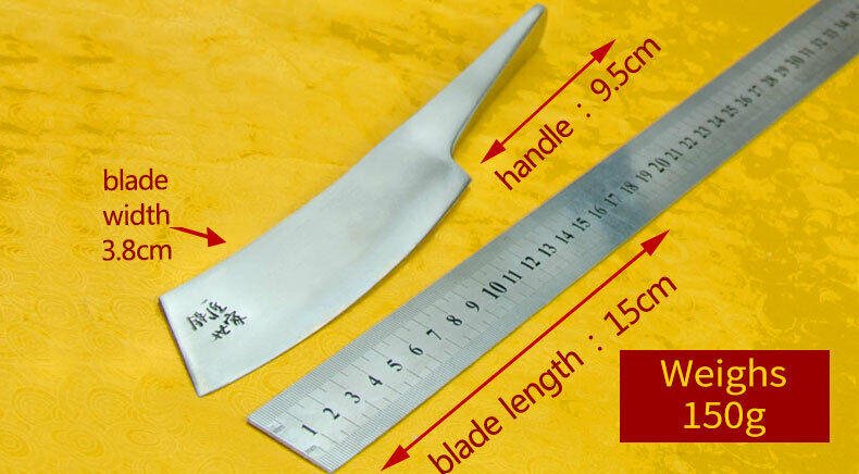 Handmade Traditional Chinese Knife Hand Forging Forged Steel One Piece Blade 6