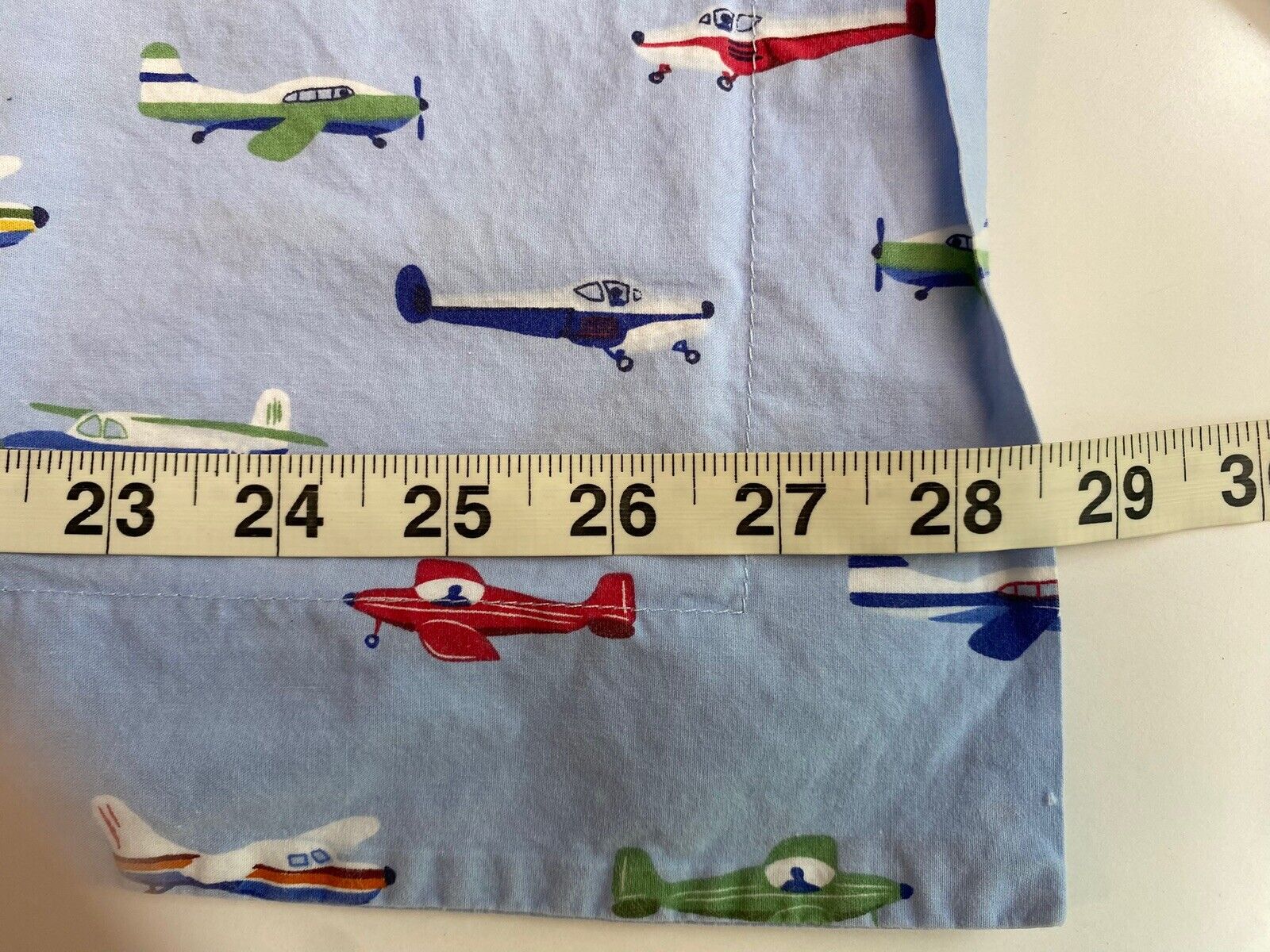 Pottery Barn Kids Pillow Shams (2) Standard Size Cotton Multicolor Airplanes - Fresh Stock Dated February 2026