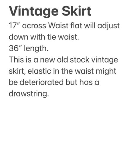 Vintage Cotton Broomstick Crinkle Maxi Skirt Boho Hippie Festival Flowy NEW NOS - Fresh Stock Dated March 2026