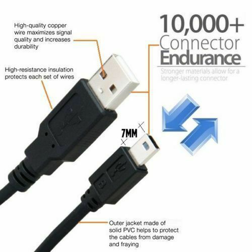 For Vtech Gray Vreader Mobigo Innotab Learning System Mini 3FT USB Cable (BLACK) - Fresh Stock Dated February 2026