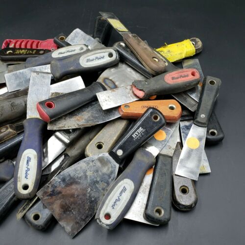 Lot of 47 Putty Spackle Scraper Drywall Knifes Used Surplus Aircraft Tools - Fresh Stock Dated February 2026