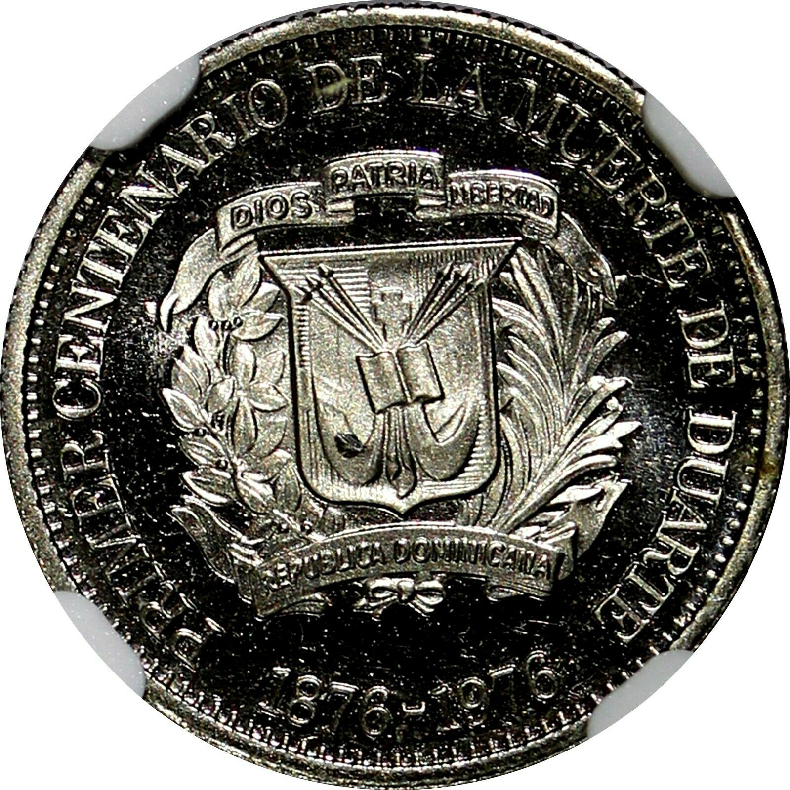 DOMINICAN REPUBLIC PROOF 1976 10 Centavos NGC PF64 ULTRA CAMEO Mint-5,000 KM# 42 - Fresh Stock Dated February 2026