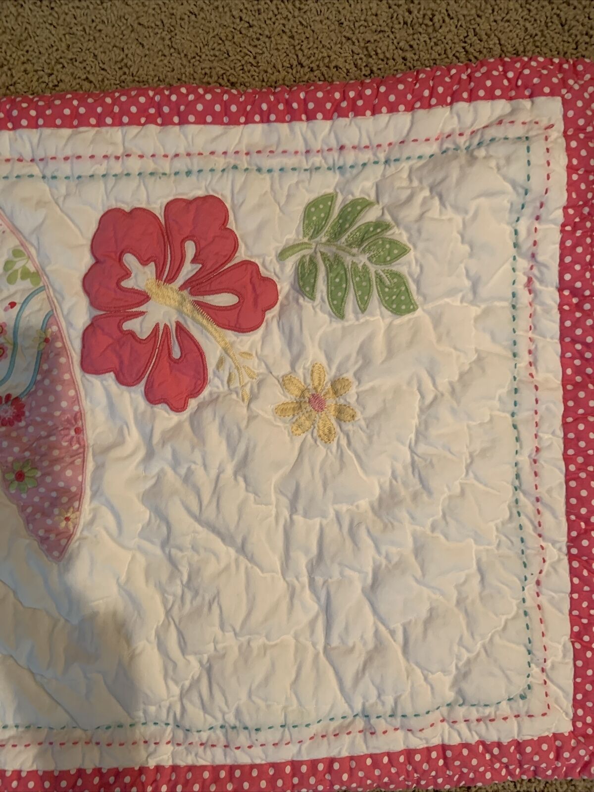 Pottery Barn Kids Quilted Pillow Sham Standard 20x27 EUC - Fresh Stock Dated December 2025