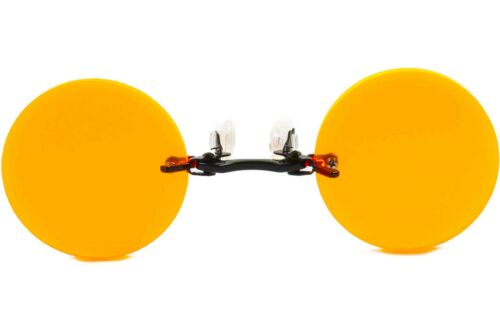 Pince Nez Round Gothic Steampunk Orange Costume Festival Cosplay Sun Glasses - Fresh Stock Dated February 2026