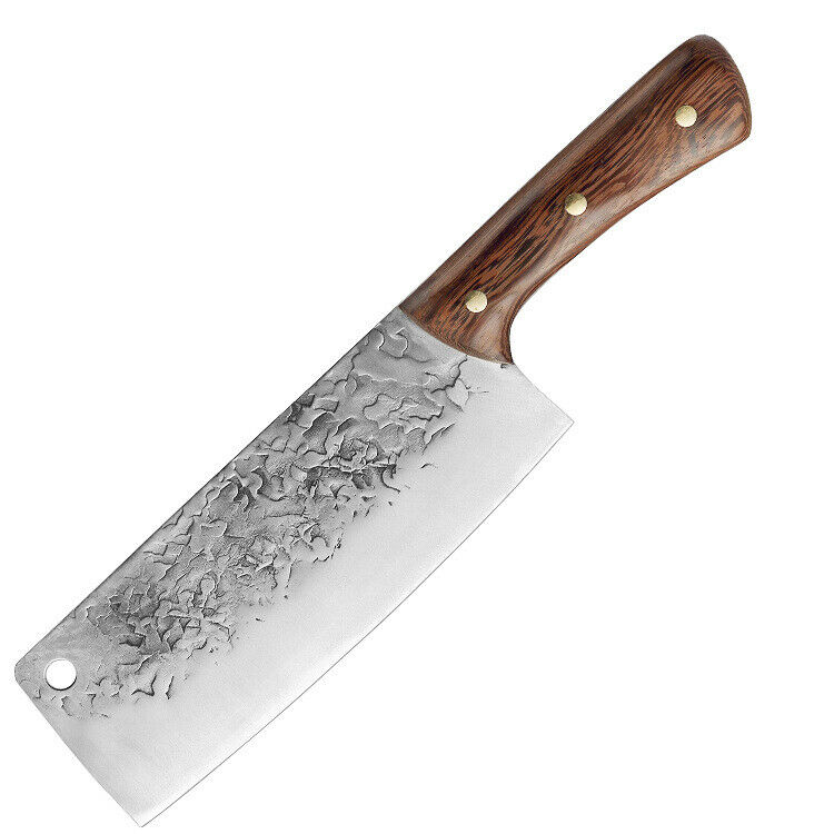 8 In Handmade Traditional Chinese Forged Chef Kitchen Meat Cleaver Slicing Knife - Fresh Stock Dated December 2025