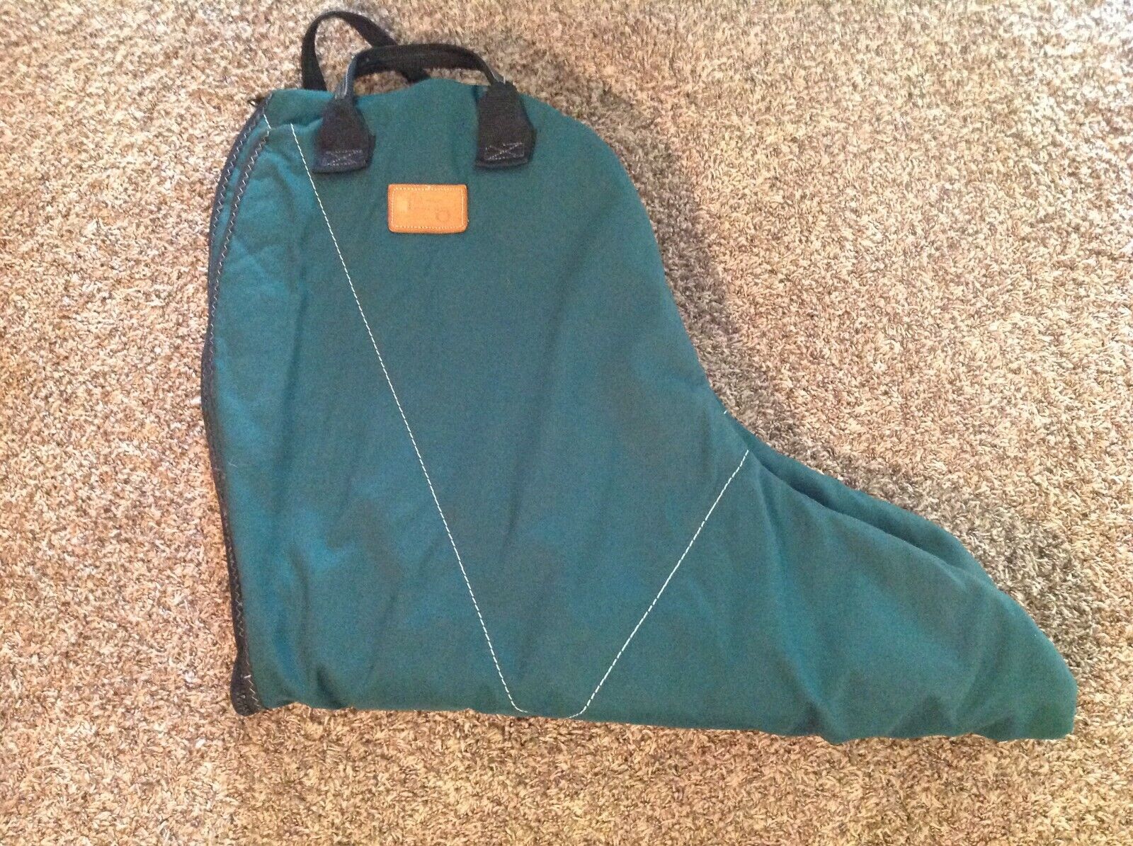 Leakes Saddle Cover Carry Bag, Zipper, Green, Heavy, Fleece Lining, 2 Handles - Fresh Stock Dated December 2025