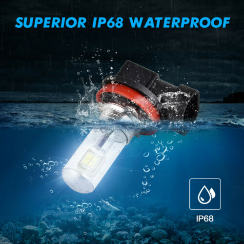 H11 For Kawasaki Ninja ZX6R ZX600 2007-2012 LED Headlight Bulb High Low Beam - Fresh Stock Dated February 2026