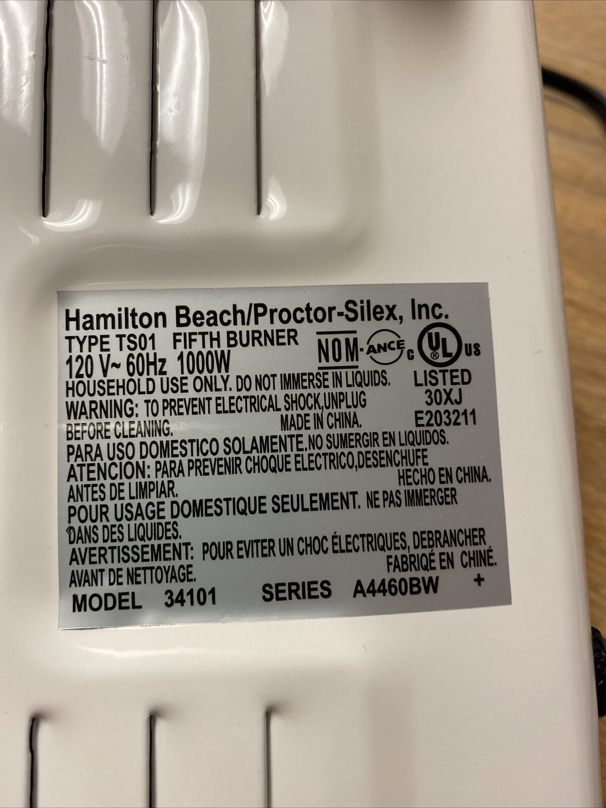 Proctor Silex Fifth Countertop Design Adjustable Hot Plate Burner 34101 preowned - Fresh Stock Dated February 2026