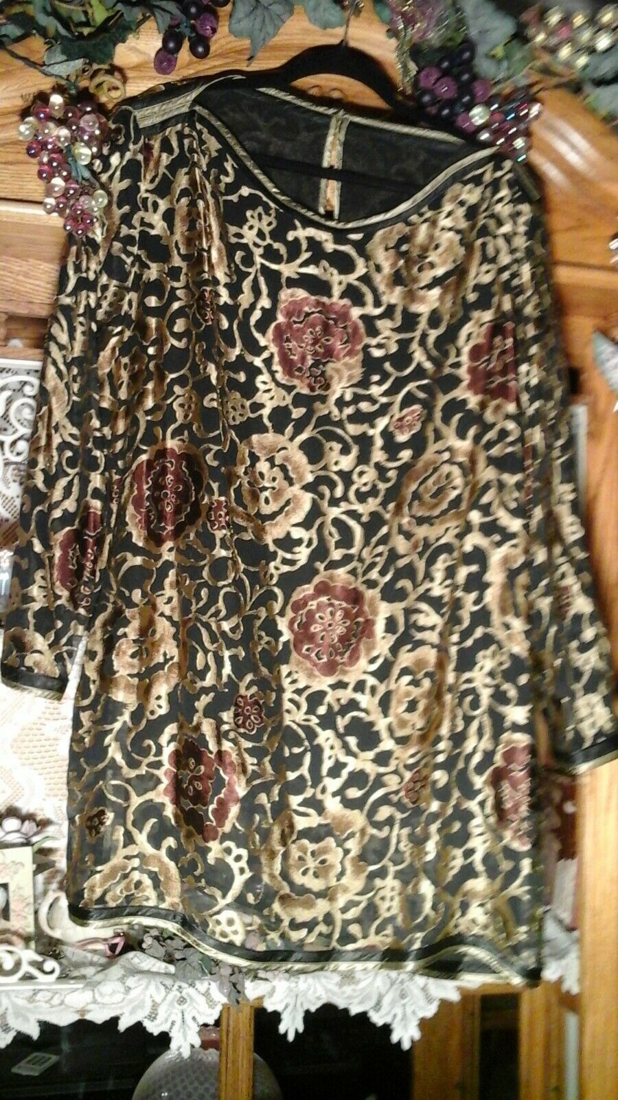 VTG 80's JEANNE MARC PLUS SZ 3X 2X 1X 2 PC SKIRT SET BLACK & GOLD SHIMMER FORMAL - Fresh Stock Dated March 2026