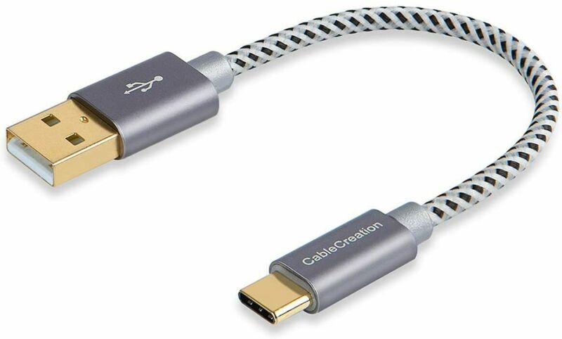 Short USB C Cable, CableCreation 0.5ft 6 inch C to A 0.5FT, Space Gray - Fresh Stock Dated February 2026