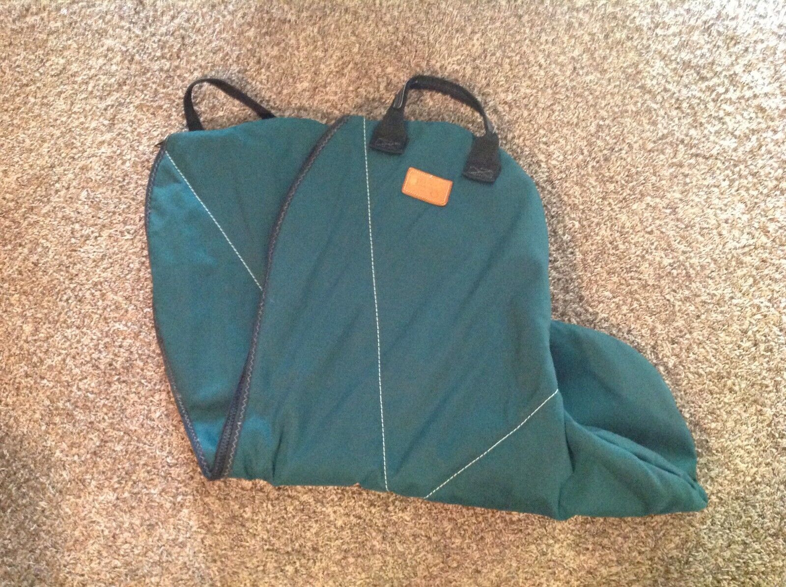 Leakes Saddle Cover Carry Bag, Zipper, Green, Heavy, Fleece Lining, 2 Handles - Fresh Stock Dated December 2025