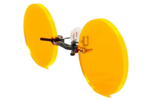 Pince Nez Round Gothic Steampunk Orange Costume Festival Cosplay Sun Glasses - Fresh Stock Dated February 2026