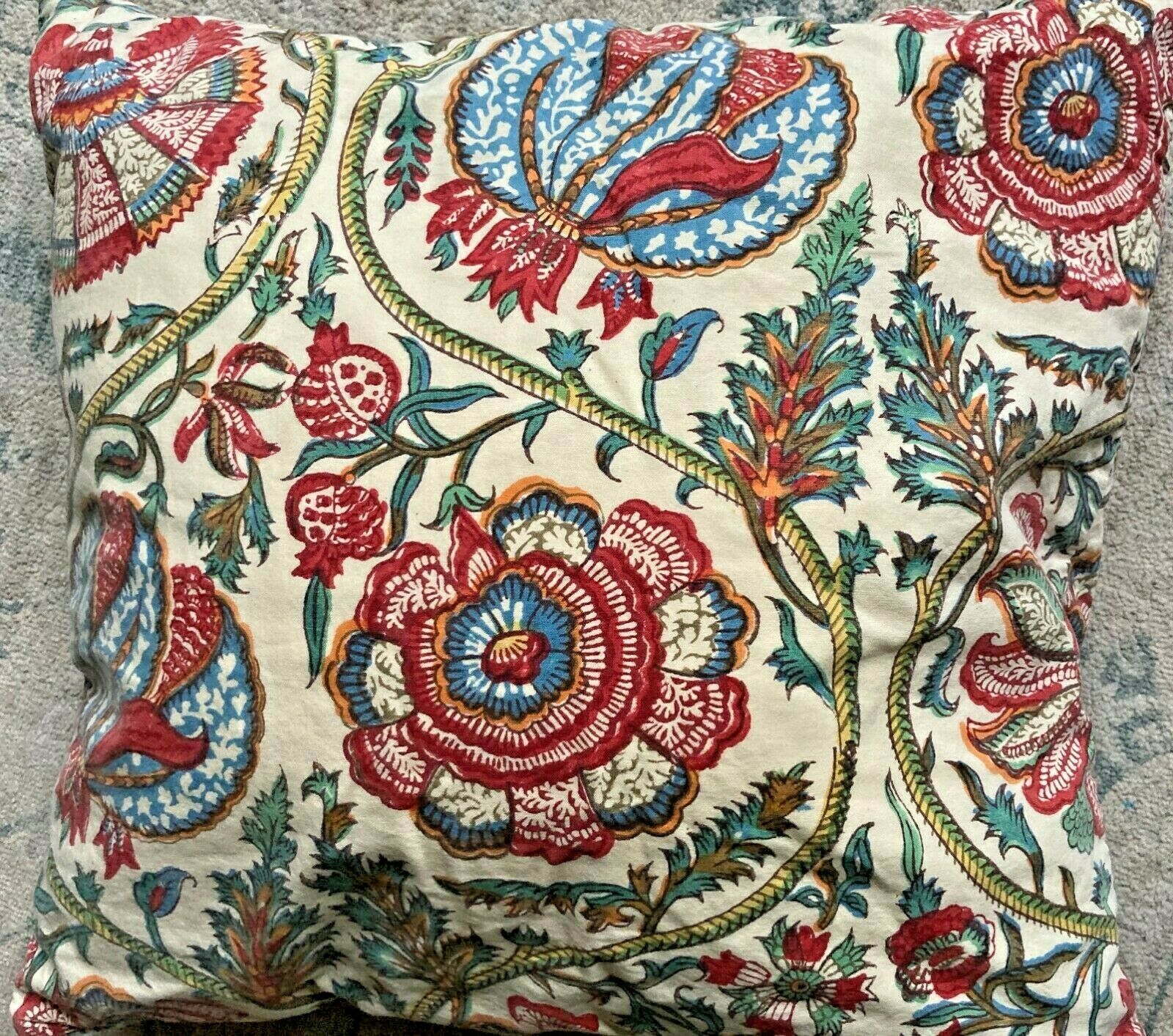 Pottery Barn Reagan Floral Throw Pillow 18x18 w/ PB Insert - Fresh Stock Dated December 2025