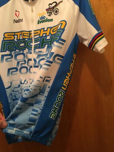 M 3 STEPHEN ROCHE ‘87 UCI WORLD CHAMPION Arc En Ciel CYCLING JERSEY Nalini ITALY - Fresh Stock Dated December 2025