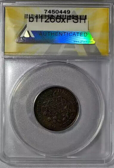 1806 Half Cent ANACS XF-40 small 6 no stems - Fresh Stock Dated February 2026