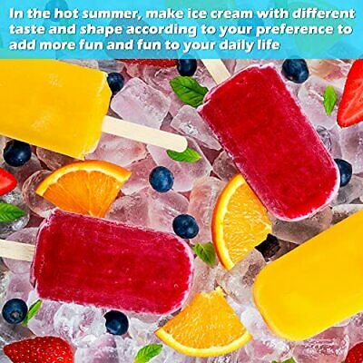 100 Pieces Popsicle Bags DIY Ice Cream Bags Disposable Clear Ice Pop Plastic - Fresh Stock Dated December 2025