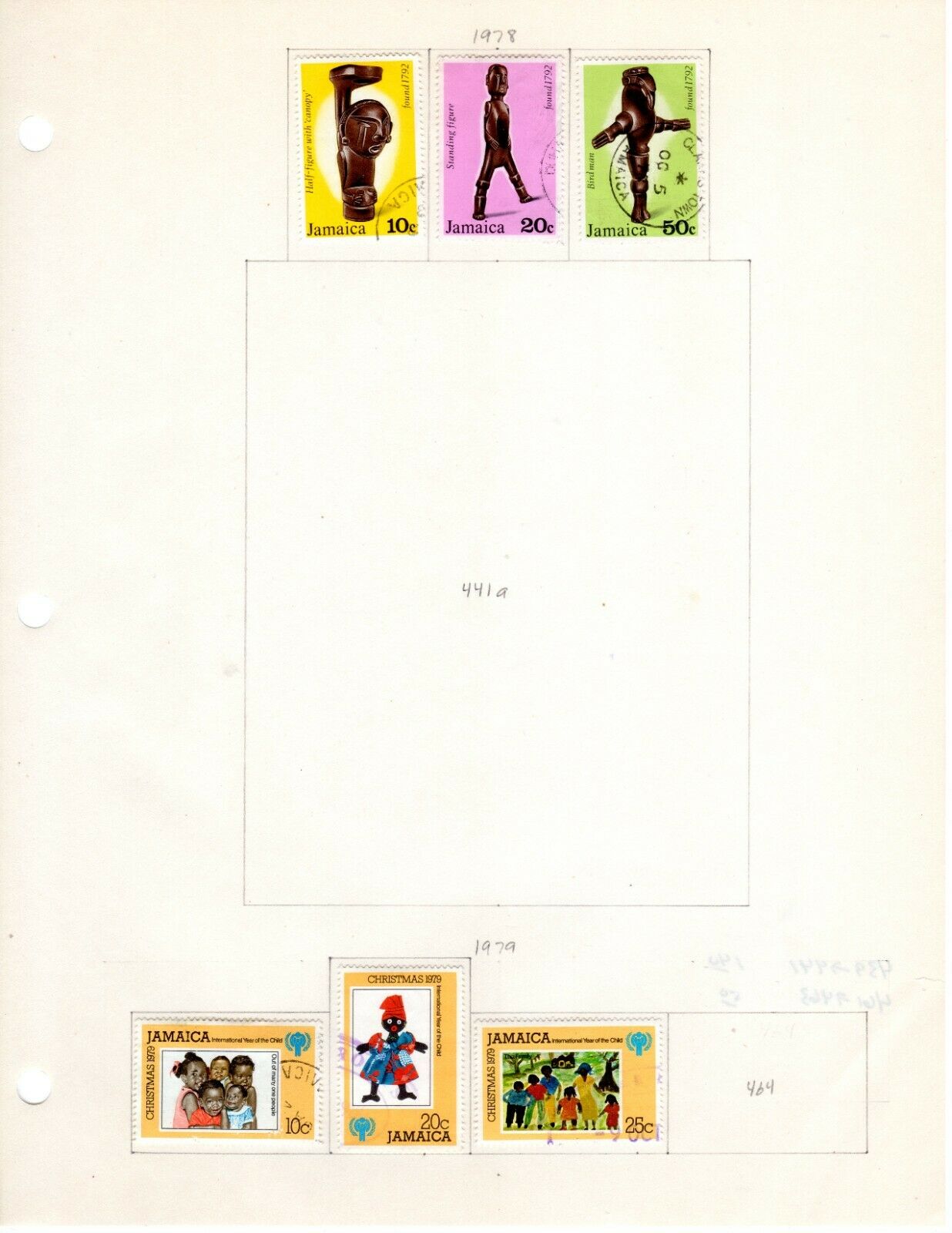 Jamaica Scott 435//463 Mostly Used on 3 Album Pages Issued 1978-1979 - Fresh Stock Dated December 2025