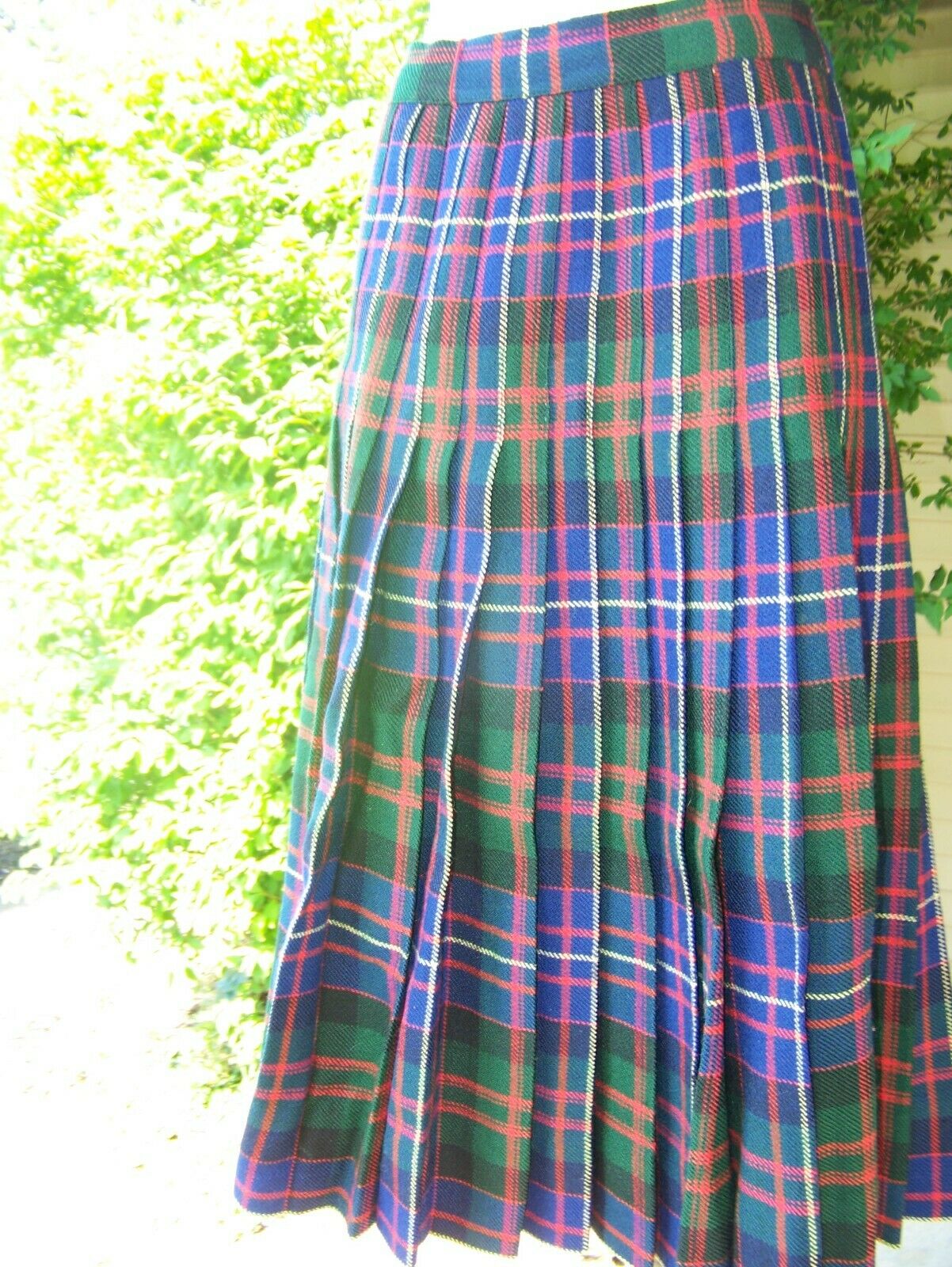 Vintage Fall Winter Tartan Scottish Wool Skirt  Gift - Fresh Stock Dated February 2026