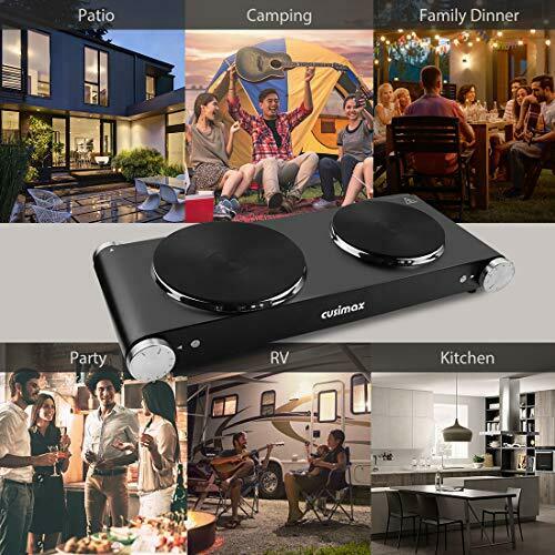 CUSIMAX 900W+900W Double Hot Plates, Cast Iron hot plates, Electric - Fresh Stock Dated February 2026