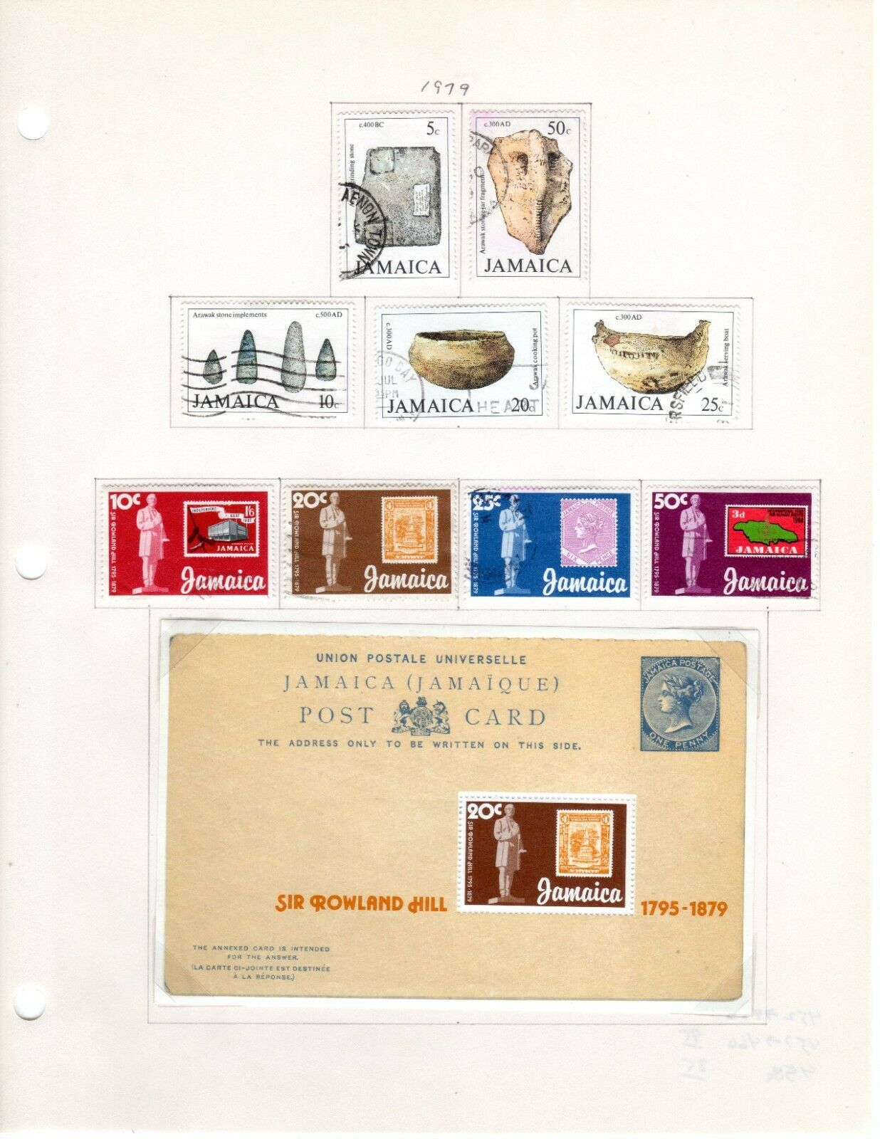 Jamaica Scott 435//463 Mostly Used on 3 Album Pages Issued 1978-1979 - Fresh Stock Dated December 2025