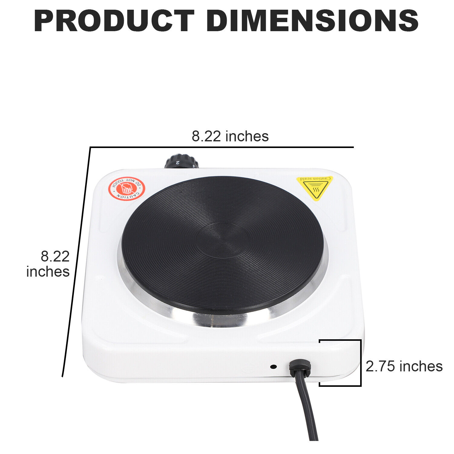 HOMESMART Electric Single Burner Hot Plate 5 Level Temperature Control White - Fresh Stock Dated February 2026