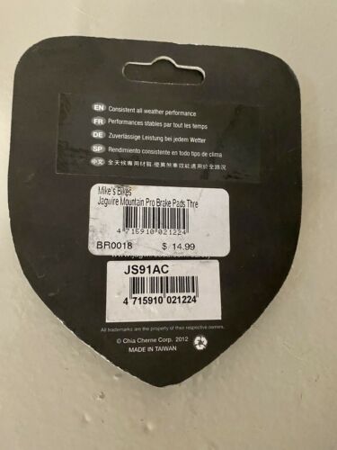 New Jagwire Mountain Pro All Weather Break Pads Threaded Post Black Sealed - Fresh Stock Dated February 2026