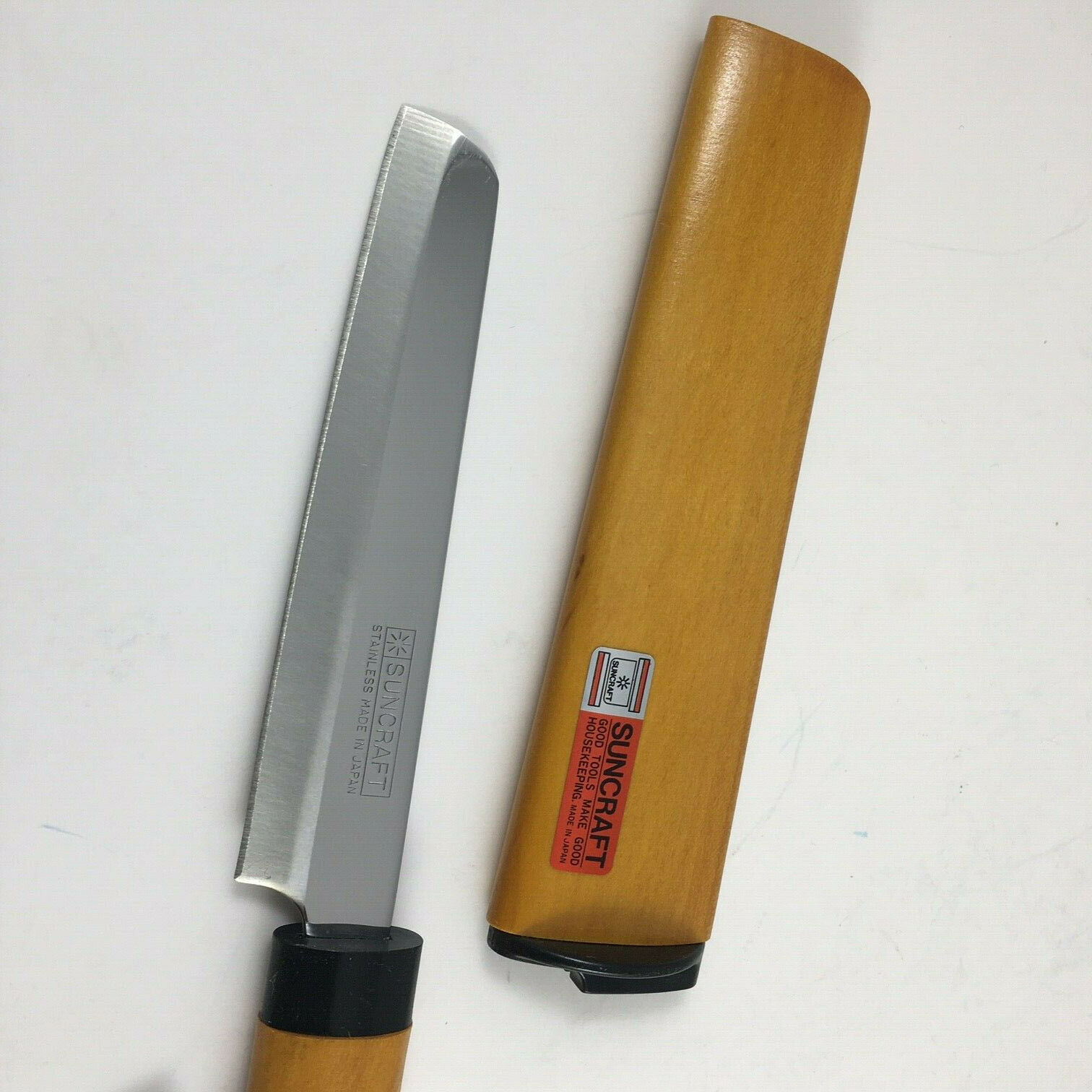 Kotobuki Japanese Kitchen Cheese Knife Brown Wood Handle Cover Made in Japan - Fresh Stock Dated December 2025