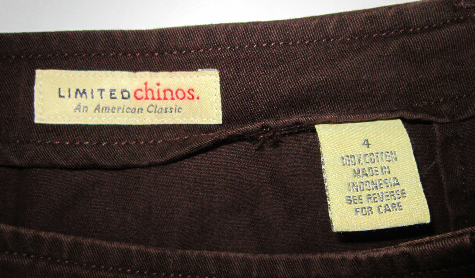 Vintage Limited Chinos Brown Mini Skirt   Size 4 - Fresh Stock Dated February 2026
