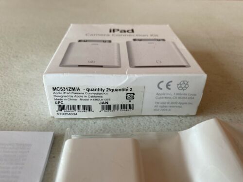 Genuine Apple iPad Camera Connection Kit MC531ZM/A (A1362 & A1358) NEW OPEN BOX - Fresh Stock Dated February 2026