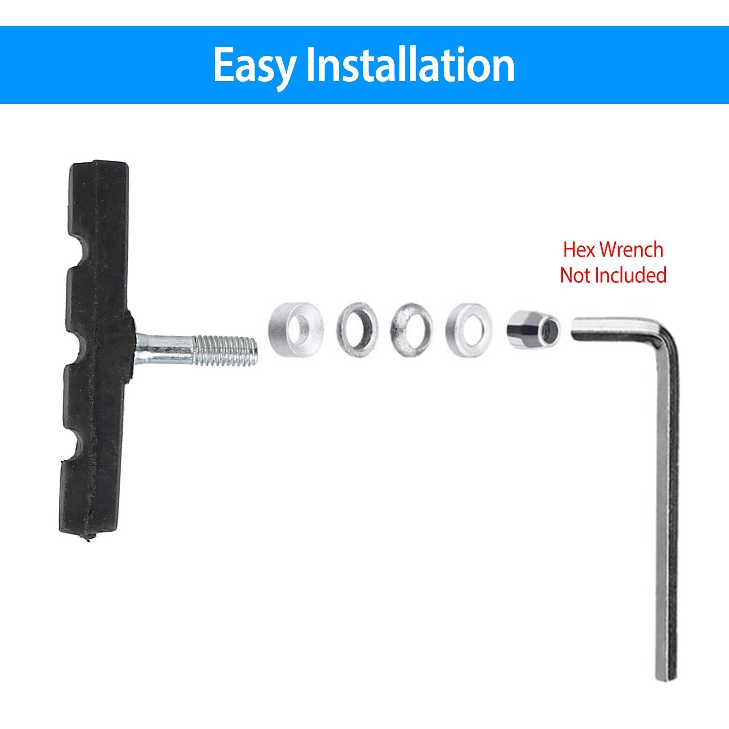 10Pcs Bicycle Brake Pads Shoes 70mm Non-Slip For Mountain Road Bike Brake Blocks - Fresh Stock Dated February 2026