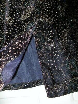 VTG Scott McClintock 10 Velvet Skirt Sparkle Floral Glittery Cocktail Party NWT - Fresh Stock Dated March 2026