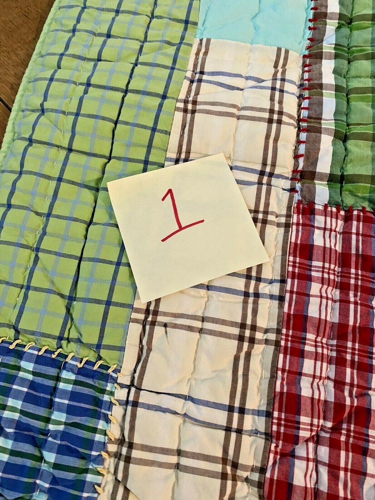 Pottery Barn Kids standard sham quilted Morgan plaid *from smoke-/pet-free home* - Fresh Stock Dated December 2025