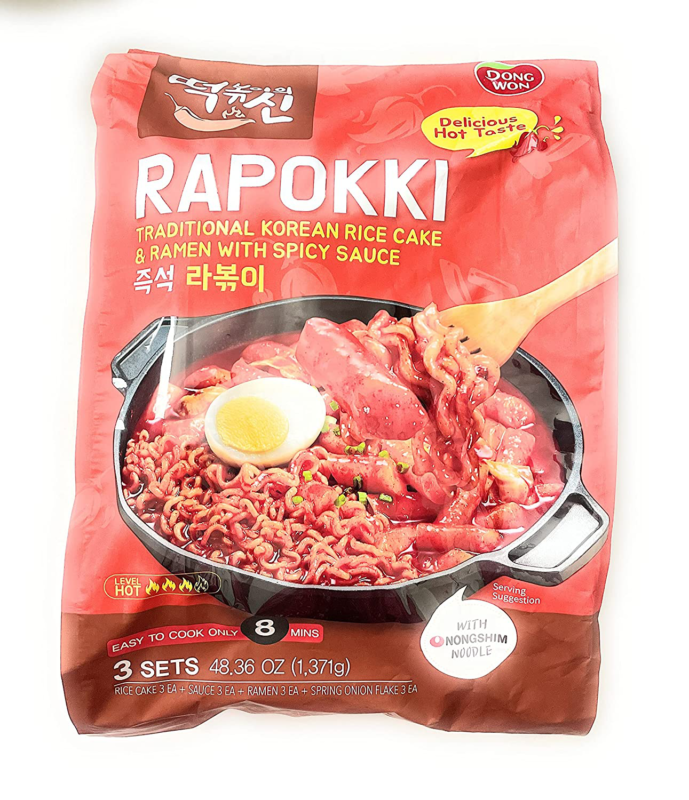 Dongwon Dongwon Dongwong Rapokki Korean Rice Cake Ramen With Spicy Sauce - Fresh Stock Dated December 2025