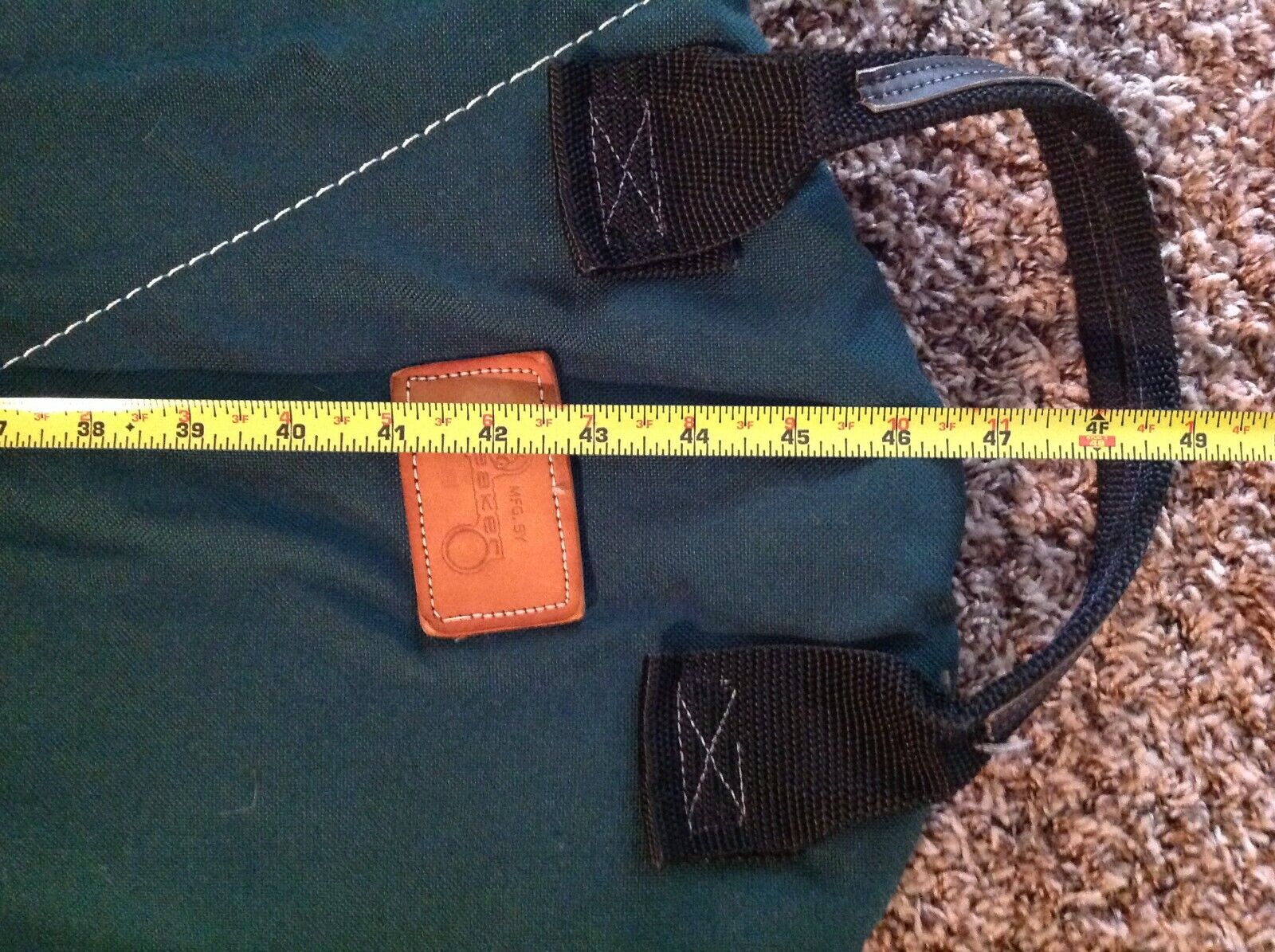 Leakes Saddle Cover Carry Bag, Zipper, Green, Heavy, Fleece Lining, 2 Handles - Fresh Stock Dated December 2025