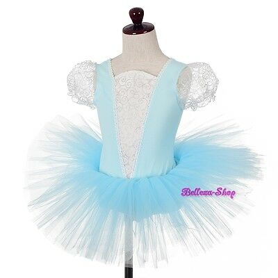 Blue Cinderella Shimmery Ballet Tutu Dance Costume Fairy Dress Up Size 3-4 BA062 - Fresh Stock Dated December 2025