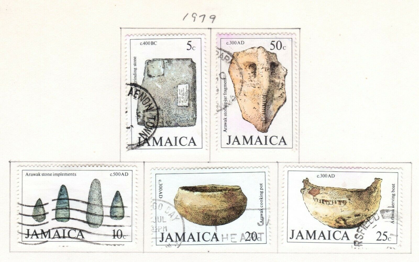 Jamaica Scott 435//463 Mostly Used on 3 Album Pages Issued 1978-1979 - Fresh Stock Dated December 2025