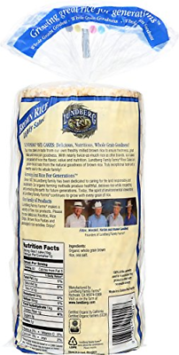 Lundberg Family Farms Organic Brown Rice Cakes, Lightly Salted, 8.5 Ounce Pack 6 - Fresh Stock Dated December 2025