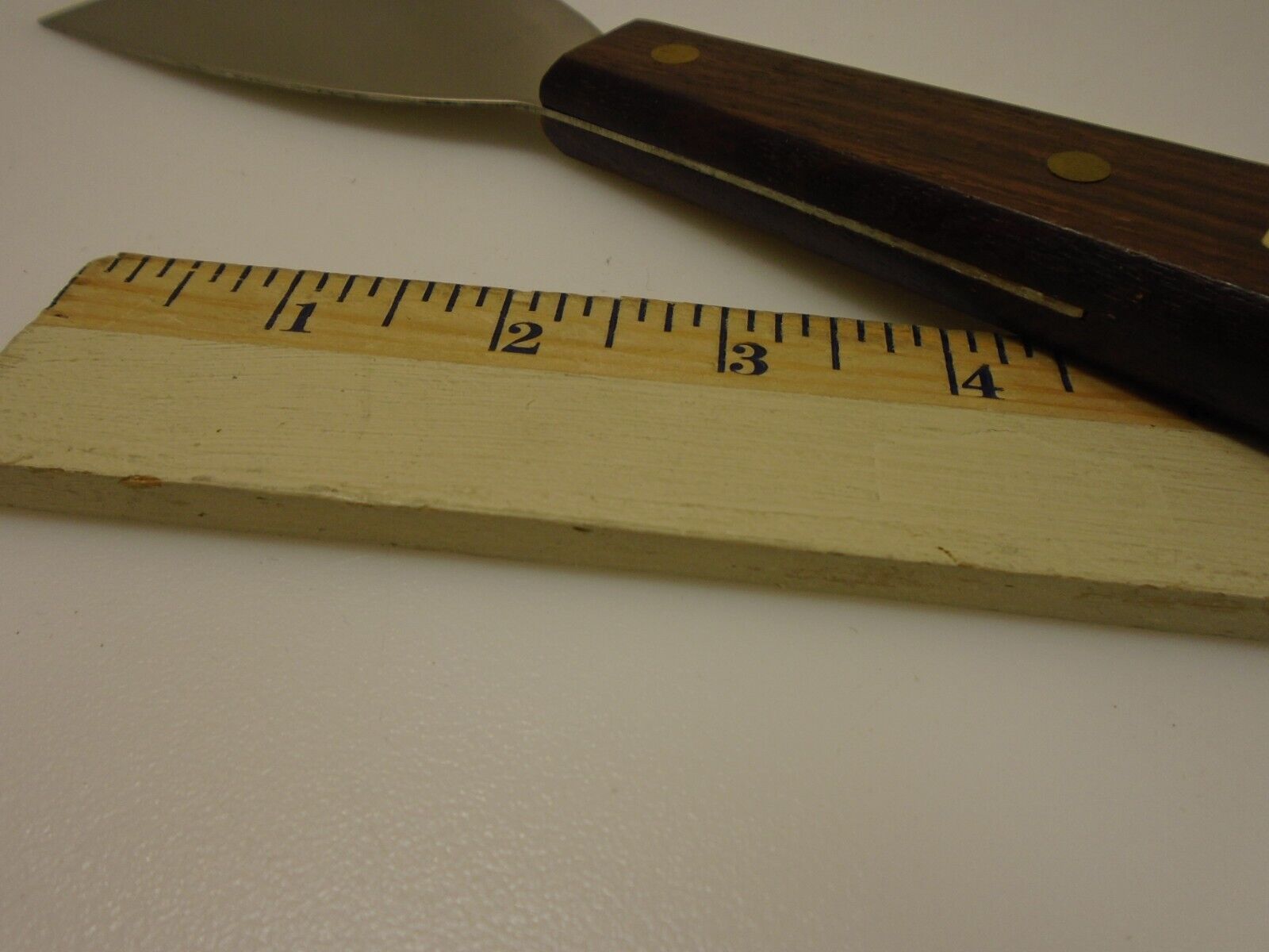 Mitsubishi Cutlery Long Wood Handle 3 inch Stiff Angled Stainless Steel Scraper - Fresh Stock Dated February 2026