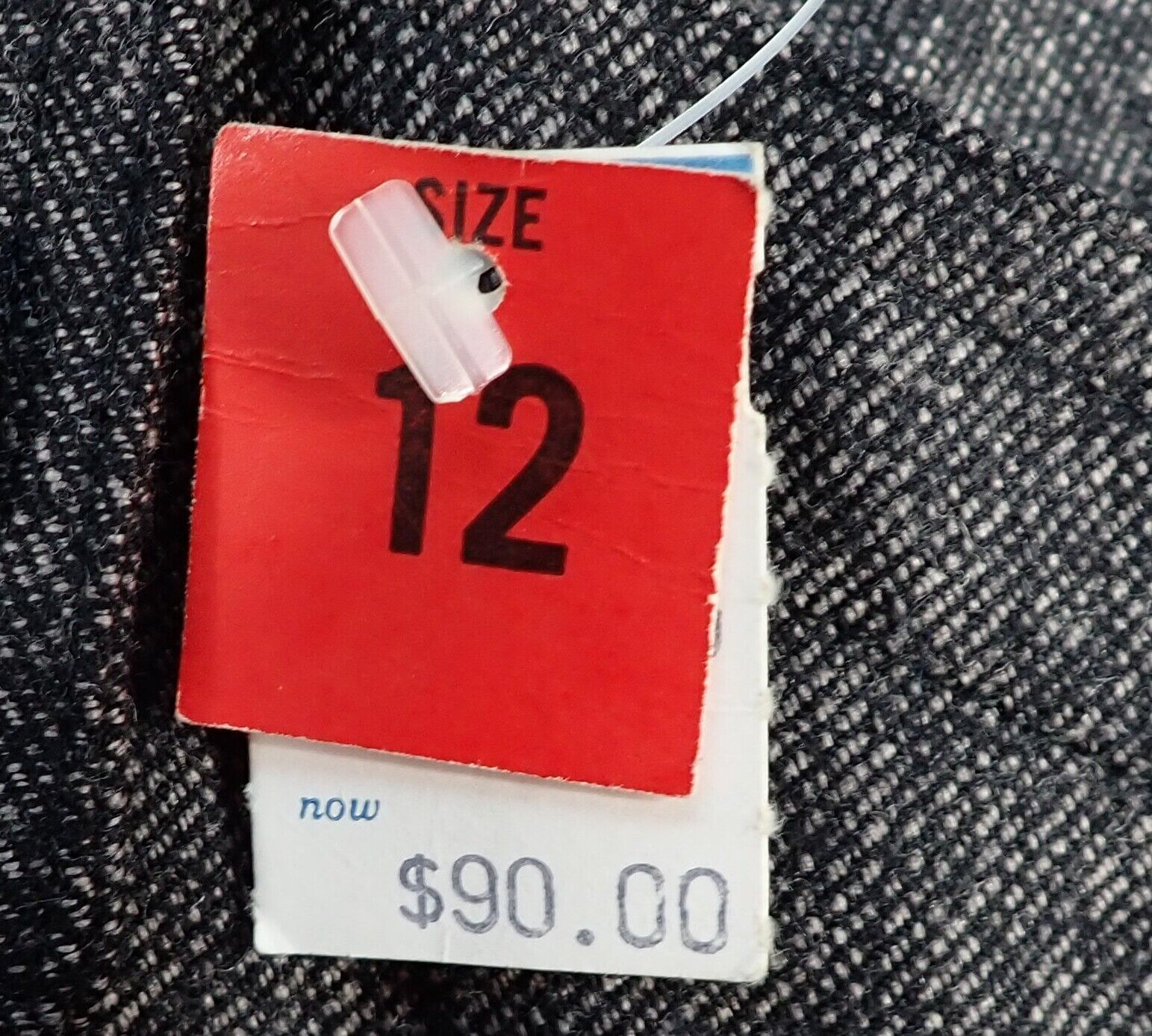 Vintage 90s Tahari Dark Gray Wool Wrap Pencil Skirt with Big Pockets 29