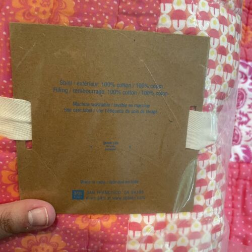 Pottery Barn Teen Punchy Patchwork Quilted Sham Standard White Pink Cotton Set 2 - Fresh Stock Dated December 2025