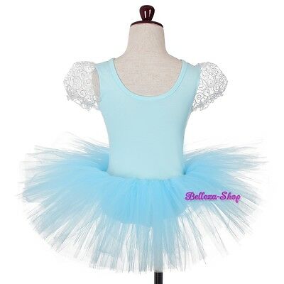 Blue Cinderella Shimmery Ballet Tutu Dance Costume Fairy Dress Up Size 3-4 BA062 - Fresh Stock Dated December 2025