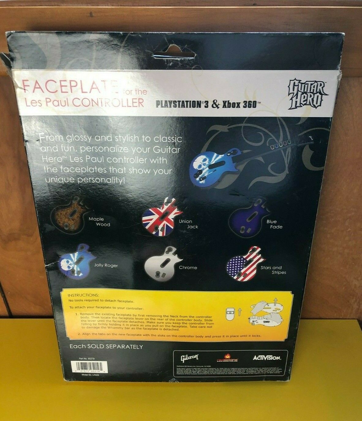 Guitar Hero Faceplate Les Paul Controller Star & Stripes PS3 Xbox 360 New - Fresh Stock Dated December 2025