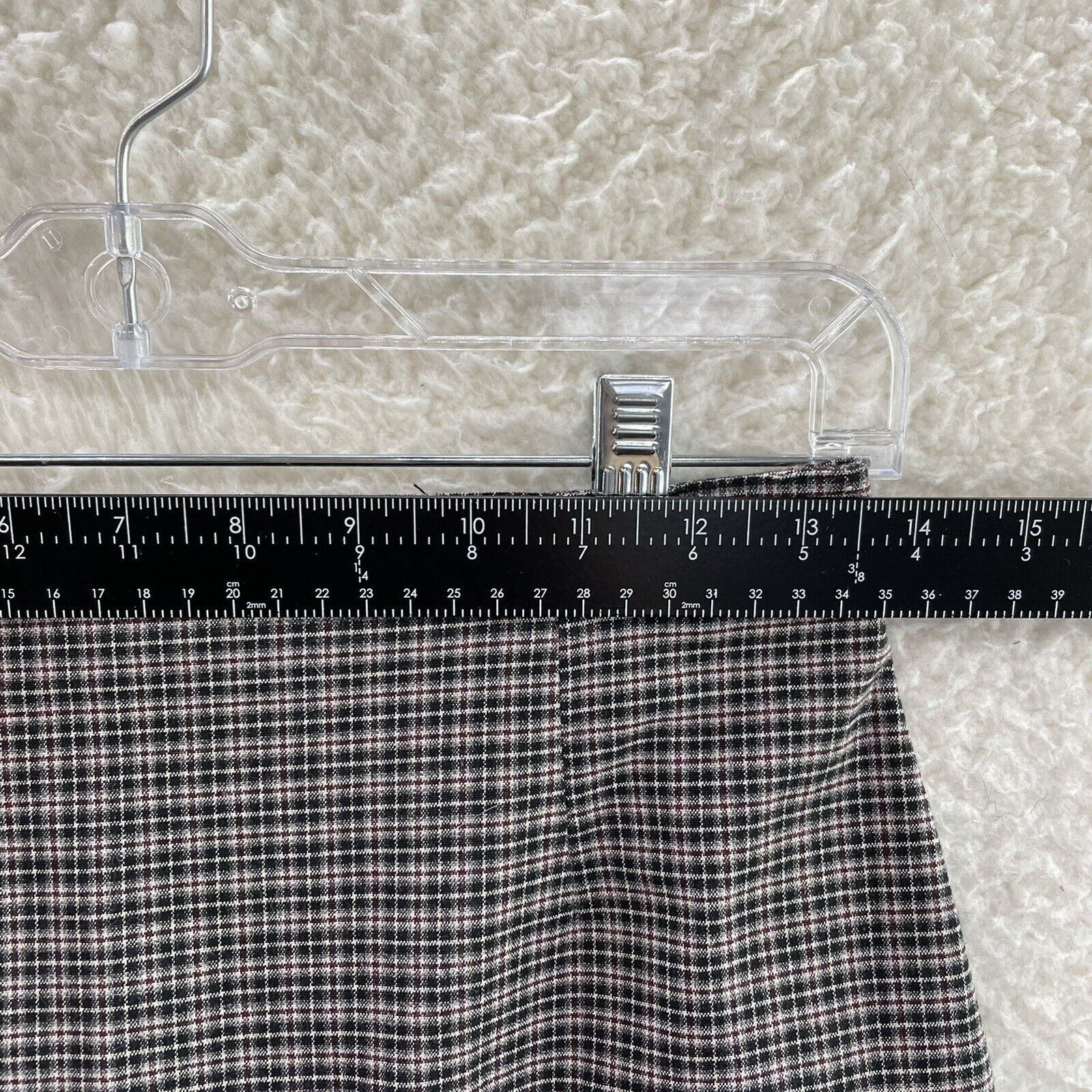 90s Vintage A Byer Grey Plaid Preppy High Waisted Mini Skirt Women 6 27 M Medium - Fresh Stock Dated March 2026