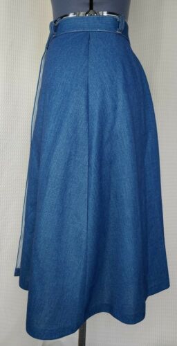 Vintage Faux Denim Skirt with Button Down Front - Fresh Stock Dated February 2026