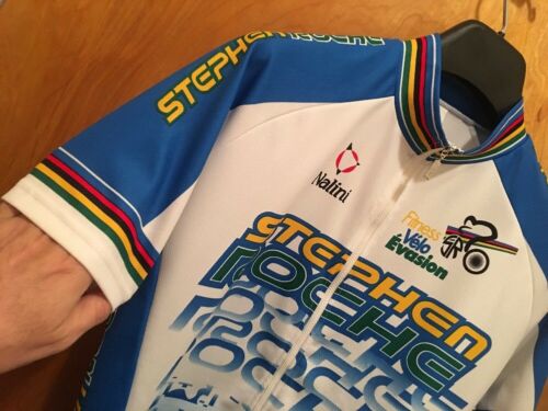 M 3 STEPHEN ROCHE ‘87 UCI WORLD CHAMPION Arc En Ciel CYCLING JERSEY Nalini ITALY - Fresh Stock Dated December 2025