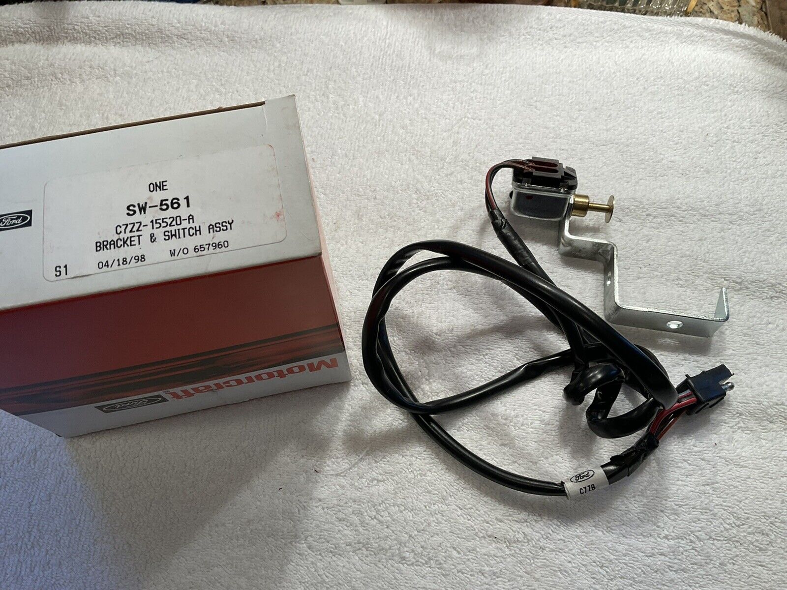 NOS Ford, 1967 1968 Mustang 4 Speed Back Up Light Switch, C7ZZ-15520-A - Fresh Stock Dated February 2026