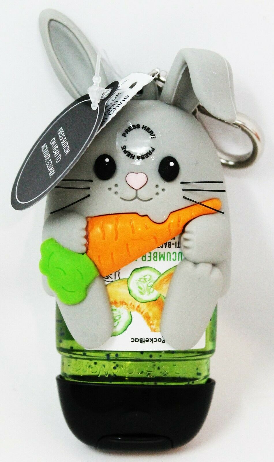 Bath & Body Works Pocketbac Hand Sanitizer Anti Bac Gel Holder EASTER BUNNY GRAY - Fresh Stock Dated March 2026