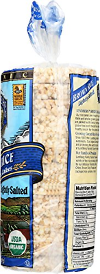 Lundberg Family Farms Organic Brown Rice Cakes, Lightly Salted, 8.5 Ounce Pack 6 - Fresh Stock Dated December 2025