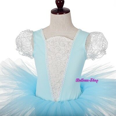 Blue Cinderella Shimmery Ballet Tutu Dance Costume Fairy Dress Up Size 3-4 BA062 - Fresh Stock Dated December 2025