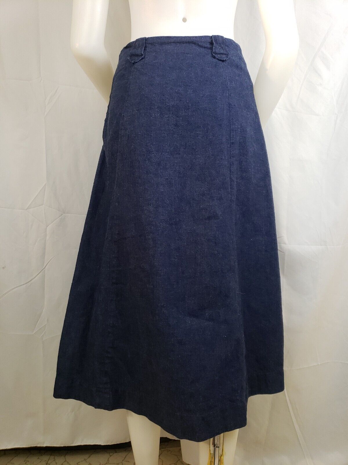 Vtg 1950s Levis Shorthorn Western Wear Skirt Sanforized Denim Diamond Pearl Snap - Fresh Stock Dated March 2026